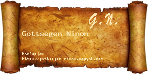 Gottsegen Ninon névjegykártya